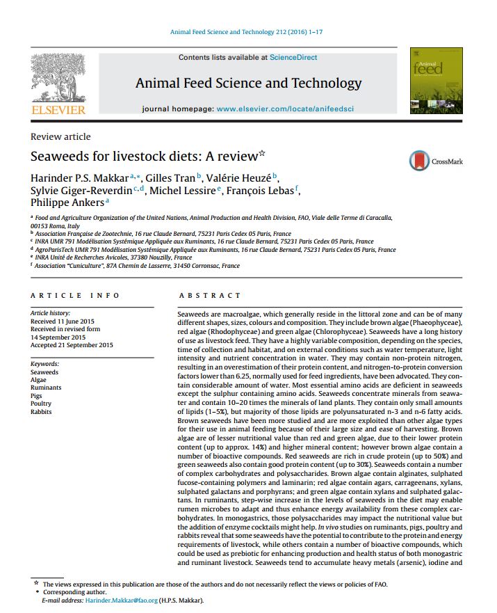 Animal Feed Science and Technology, Journal