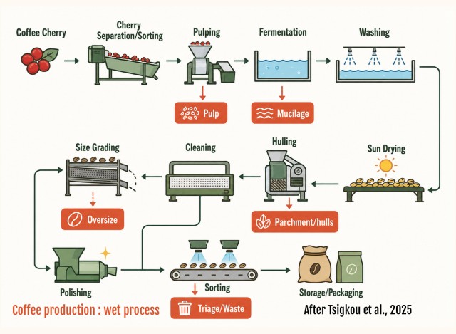 Coffee production, wet processing