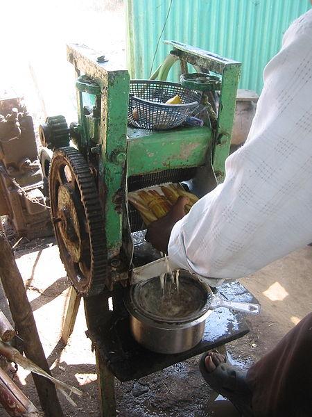 Extraction of sugarcane juice, India