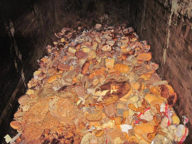 Wasted pastries from an industrial bakery in Germany