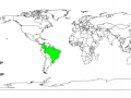Worldwide distribution of Manihot glaziovii