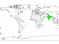 Sal (Shorea robusta) native distribution